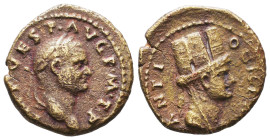 Roman Provincial Coins, Vespasian AD 69-79. Ae Reference: Condition: Very Fine

 Weight: 4,8 Diameter: 20,2