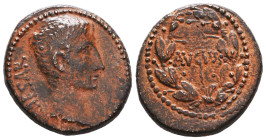 Roman Provincial Coins, Augustus (27 BC-AD 14). Ae Reference: Condition: Very Fine

 Weight: 14,6 Diameter: 24,9