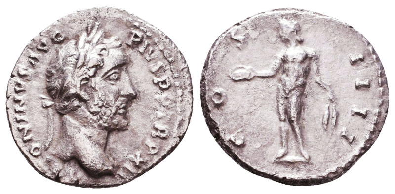 Antoninus Pius. Died A.D. 161. AR denarius Reference: Condition: Very Fine

 W...