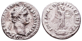 Domitian. A.D. 81-96. AR denarius Reference: Condition: Very Fine

 Weight: 3 Diameter:19