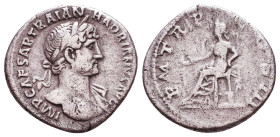 Hadrian. A.D. 117-138. AR denarius Reference: Condition: Very Fine

 Weight: 3,2 Diameter: 17,7
