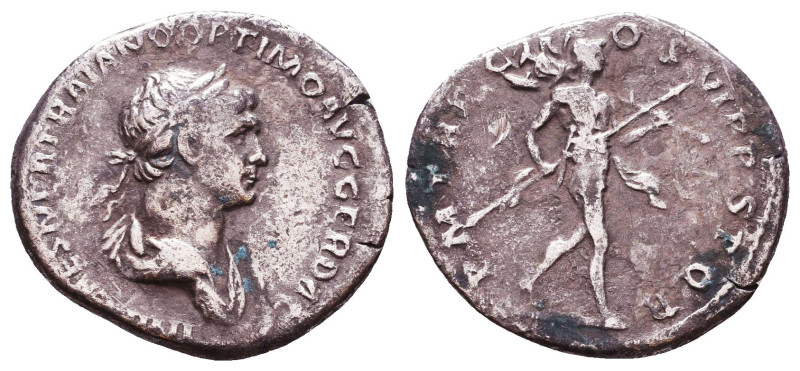 Trajan. A.D. 98-117. AR denarius Reference: Condition: Very Fine

 Weight: 2,9...