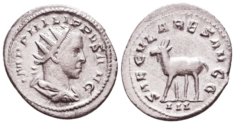 PHILIP. A.D. 244-247. AR antoninianus Reference: Condition: Very Fine

 Weight...