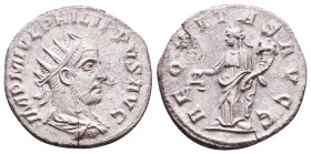 PHILIP. A.D. 244-247. AR antoninianus Reference: Condition: Very Fine

 Weight: 3,8 Diameter: 21