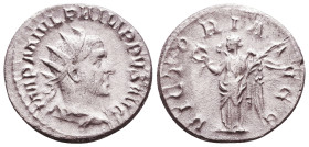 PHILIP. A.D. 244-247. AR antoninianus Reference: Condition: Very Fine

 Weight: 4 Diameter:22