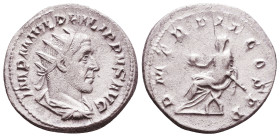 PHILIP. A.D. 244-247. AR antoninianus Reference: Condition: Very Fine

 Weight: 5 Diameter:22,1