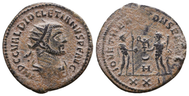 Diocletian. A.D. 284-305. AE antoninianus Reference: Condition: Very Fine

 We...