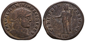 Maximinus . A.D. 309-313. AE follis Reference: Condition: Very Fine

 Weight: 10,3gr Diameter: 28,7mm