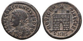 Constantius II. As Caesar, A.D. 324-337. AE follis Reference: Condition: Very Fine

 Weight: 3,6gr Diameter: 18,2mm