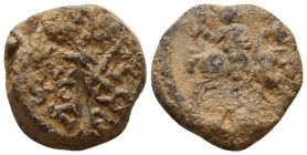 Lead Seals, 7th - 13th Centuries Reference: Condition: Very Fine

 Weight: 14,8gr Diameter: 19,3mm