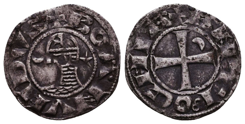 Medieval Coins, Crusaders AR. Reference: Condition: Very Fine

 Weight: 1,1gr ...