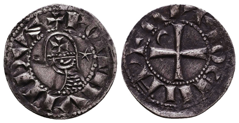 Medieval Coins, Crusaders AR. Reference: Condition: Very Fine

 Weight: 1,2gr ...