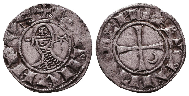 Medieval Coins, Crusaders AR. Reference: Condition: Very Fine

 Weight: 1gr Di...