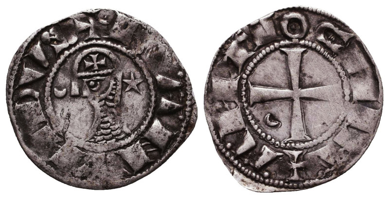 Medieval Coins, Crusaders AR. Reference: Condition: Very Fine

 Weight: 0,9gr ...
