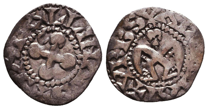 Medieval Coins, Crusaders AR. Reference: Condition: Very Fine

 Weight: 0,8gr ...