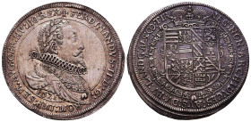 AUSTRIA, Holy Roman Empire. Ferdinand II. Emperor, 1619-1637. AR Taler. Ensisheim mint. Dated 1621. + FERDINANDVS · II : D : G : RO · IMP : SEM : AVG ...