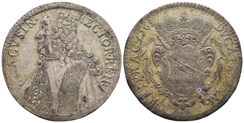 DALMATIA - REPUBLIC OF RAGUSA, Thaler rectoral neuf 1765 AD. Reference: Conditio...