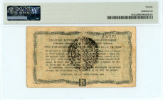 Greece
Civilian of Natl.Liberation
5 Okas, 5th June 1944
Handwritten S/N A/31382
Printer Eleftheri Ellada
Black stamp of Macedonia
Pick S161a; Pitidis...