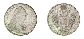Holy Roman Empire, Franz I, 1745-1765. Taler, 1756, signature WI, Vienna mint, 27.90g (KM2038; Dav. 1153).

Very attractive details, uniform wear on b...