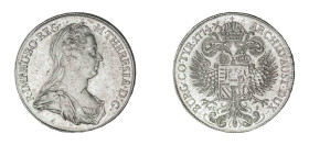 Holy Roman Empire, Maria Theresia, 1740-1780. Taler, 1774, signature V.C.-S., Hall mint, 28.00g (KM 1865; Dav. 1124).

Lustrous example with strong de...