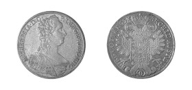 Austrian States, Gunzburg (Burgau), Maria Theresia, 1740-1780. Taler, 1765 G-SC, Gunzburg mint, 28.00g (KM15; Dav. 1147).

Excellent details and lustr...