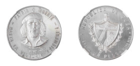 Cuba, Second Republic, 1962-. AR Proof “Ernesto Che Guevara” Medallic Peso, 1967, struck in Mexico (KM-XM31a).

Exceptionally sharp details of an embl...
