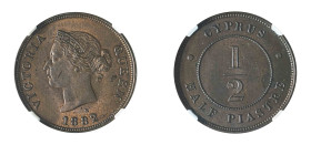 Cyprus, Victoria, 1837-1901. 1/2 Piastre, 1882H, Ralph Heaton & Sons mint (KM2; Fitikides 16).

Fabulous quality with mirror like surfaces and nice ch...