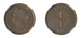Cyprus, Victoria, 1837-1901. 1/4 Piastre, 1885, Royal mint (KM1.1; Fitikides 7).

Strong details, nice brown patina, an exceptional eye-appealing coin...