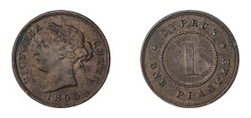 Cyprus, Victoria, 1837-1901. Piastre, 1895, Royal mint, 11.64g (KM3.2; Fitikides 37).

Bright brown patina, strong details, a couple of insignificant ...