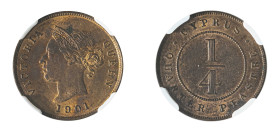 Cyprus, Victoria, 1837-1901. 1/4 Piastre, 1901, Royal mint (KM1.2; Fitikides 12).

Magnificent red brown patina with exceptional lustre, an outstandin...