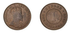 Cyprus, Edward VII, 1901-1910. Piastre, 1908, Royal mint, 11.21g (KM12; Fitikides 48).

Uniform bright brown patina with even wear, attractive example...