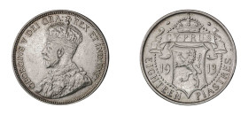 Cyprus, George V, 1910-1936. 18 Piastres, 1913, Royal mint, 11.29g (KM14; Fitikides 67).

Exceptional details and some remaining lustre. Beautiful exa...