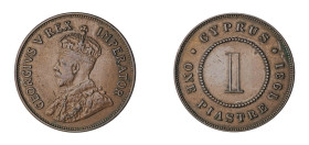 Cyprus, George V, 1910-1936. Piastre, 1931, Royal mint, 12.00g (KM18; Fitikides 61).

Uniform brown chocolate patina with strong details, scarce quali...