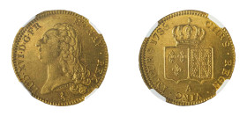 France, Louis XVI, 1774-1793. AV 2 Louis d’ Or, 1786 A, Paris mint (KM592.1; Fr. 474).

Fully lustrous with sharp details.  Graded MS61 NGC.