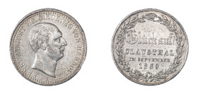 German States, Hannover, Ernst August, 1837-1851. Taler, 1839A, Clausthal mint, struck to commemorate King's visit to mint, 16.78g (KM184).

Strong de...