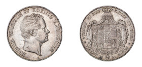 German States, Prussia, Frederick William IV, 1840-1861. 2 Taler (3½ Gulden), 1841 A, Berlin mint, 37.09g (KM440.1; Dav. 766).

Light grey patina, few...