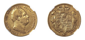 Great Britain, William IV, 1830-1837. AV Sovereign, 1832, nose to second “I” in BRITANNIAR, London mint (KM717; S-3829B; Fr. 383).

Uniform wear on bo...