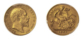 Great Britain, Edward VII, 1901-1910. AV Matte Proof 1/2 Sovereign, 1902, London mint (KM804; S-3974A; Fr. 401A).

Exquisite example with attractive g...