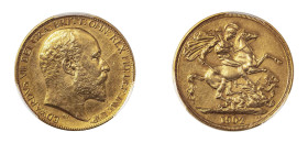 Great Britain, Edward VII, 1901-1910. AV Matte Proof 2 Pounds (Sovereign), 1902, London mint (KM806; S-3968; Fr. 399a).

Superb details with exquisite...