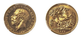 Great Britain, George V, 1910-1936. AV Proof 1/2 Sovereign, 1911, London mint (KM819; S-4006; Fr. 405).

Strong details and impeccable proof cameo sur...