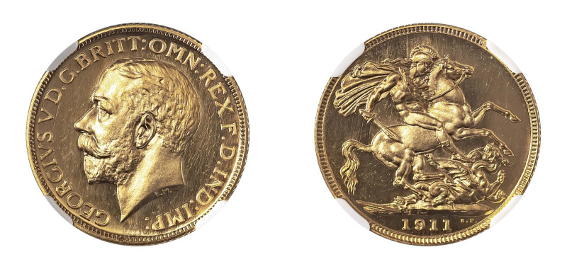 Great Britain, George V, 1910-1936. AV Proof Sovereign, 1911, London mint (KM820...