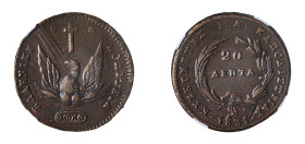 Greece, Governor I. Kapodistrias, 1828-1831. 20 Lepta, 1831 (KM11; Divo 2; Chase 496).

Strong details on both sides, attractive brown patina, minor w...