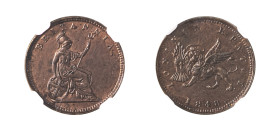 Ionian Islands, British Administration, 1809-1863. Lepton, 1848, (KM34).

Superb brown patina with bright red color scattered mostly on the periphery,...
