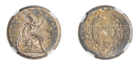 Ionian Islands, British Administration, 1809-1863. 30 Lepta, 1851, variety with thick the second “1” of the date (KM35).

Light grey patina with some ...