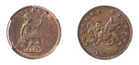 Ionian Islands, British Administration, 1809-1863. Lepton, 1857, (KM34).

Fully lustrous coin with chocolate brown patina and excellent details, much ...
