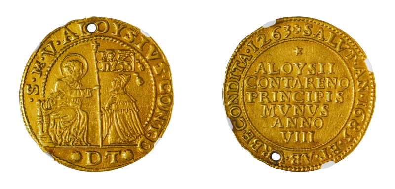 Italian States, Venice, Alvise Contarini, 1676-1684. AV Osella (4 Zecchini), 168...