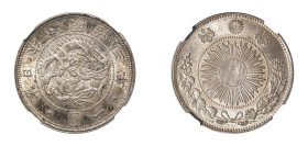 Japan, Mutsuhito (Meiji), 1867-1912. Yen, Meiji Year 3 (1870), Type I, Osaka mint (Y-A5.1).

Marvellous specimen with silver-grey patina, scattered or...