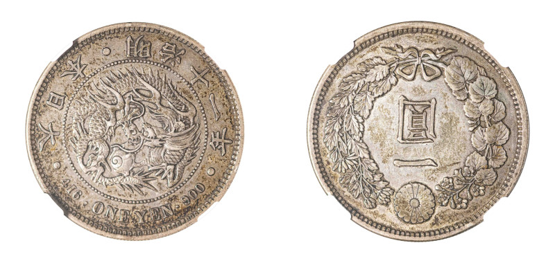 Japan, Mutsuhito (Meiji), 1867-1912. Yen, Meiji Year 11 (1878), Osaka mint (KM-Y...