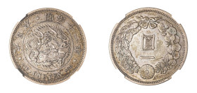 Japan, Mutsuhito (Meiji), 1867-1912. Yen, Meiji Year 11 (1878), Osaka mint (KM-Y-A25).

Excellent details with old cabinet silver-grey toning and some...