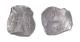 Mexico, Philip IV, 1621-1665. Cob 8 Reales, 1656 Mo P, Mexico City mint, assayer P (KM45).

Strong details, especially on the obverse, with mint marks...